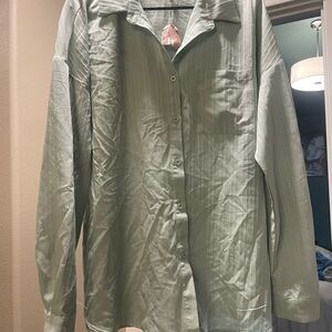 Light Green Button-Up Shirt